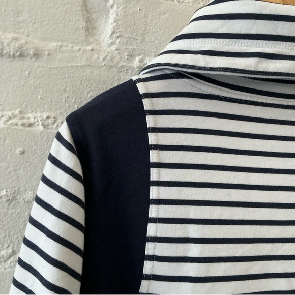 Laura Scott Womens Striped Zip Up Jacket Lightweight Versatile Preppy Layers Lg - Picture 10 of 16